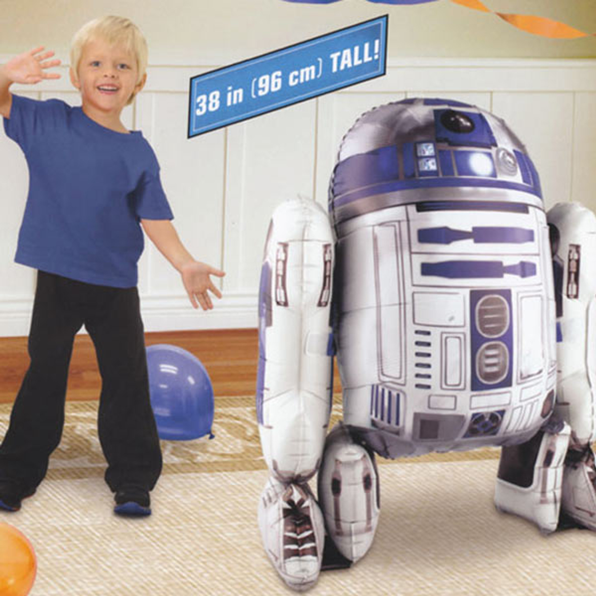 38 inch Star Wars R2-D2 Airwalker Foil Balloon 