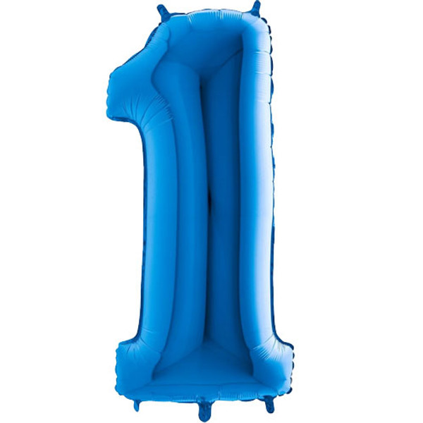 Jumbo 40 Inch Blue Numbers 0 - 9 Foil Balloon