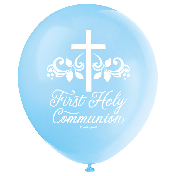 First Holy Communion Cross Balloons (8 pack)