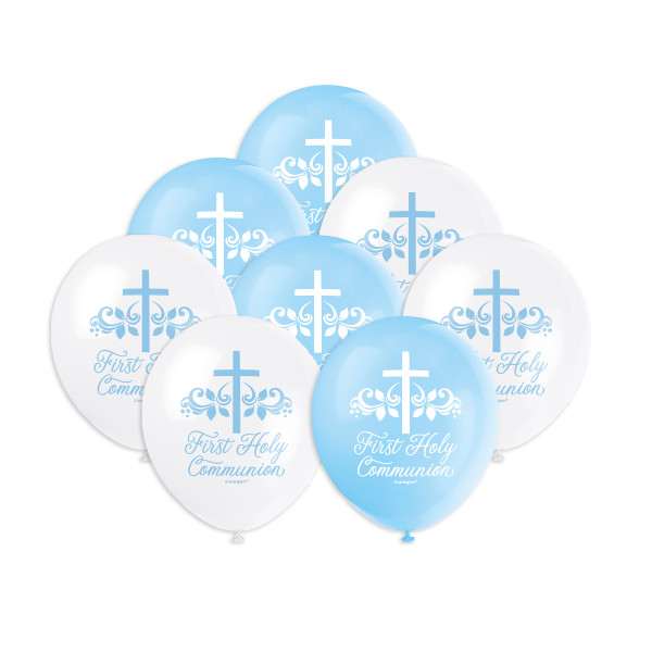 First Holy Communion Cross Balloons (8 pack)