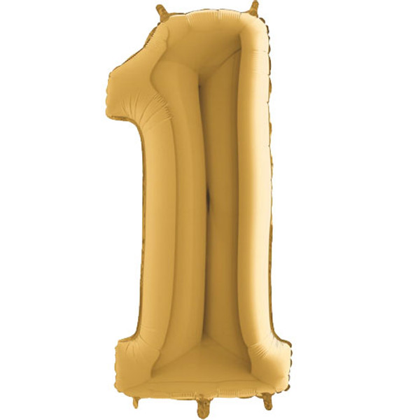 Jumbo 40 inch Gold Foil Number Balloon 0 - 9