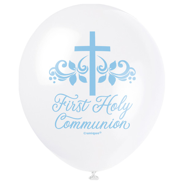 First Holy Communion Cross Balloons (8 pack)