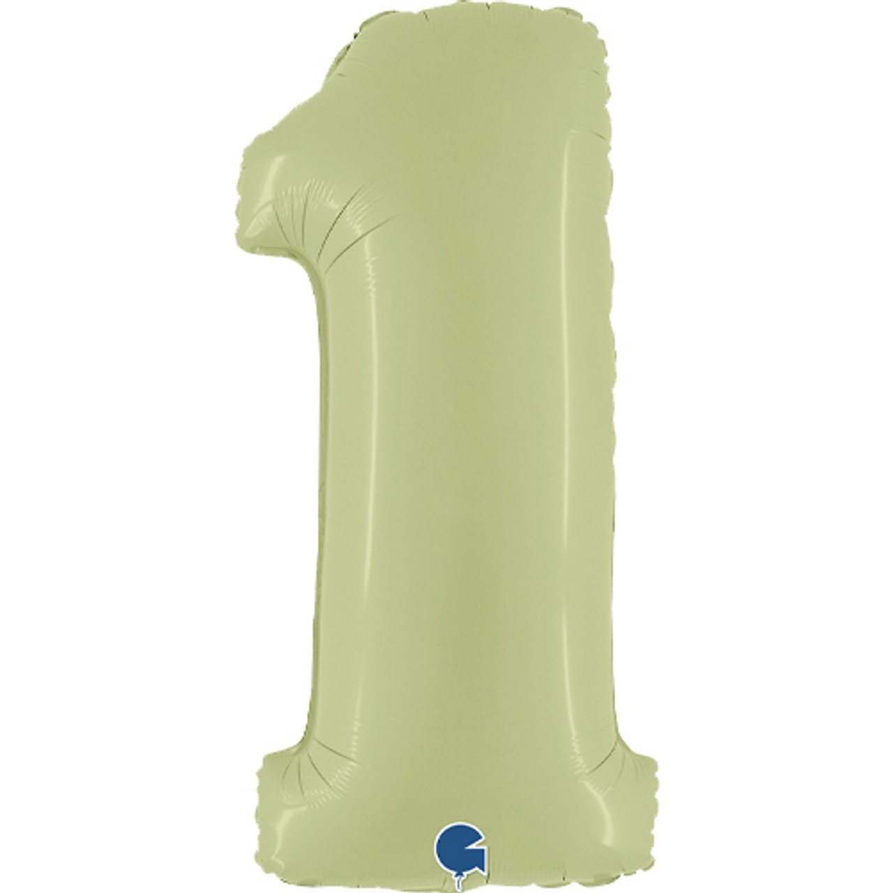 Jumbo 40 Inch Light Olive Green Foil Number Balloon 0 - 9
