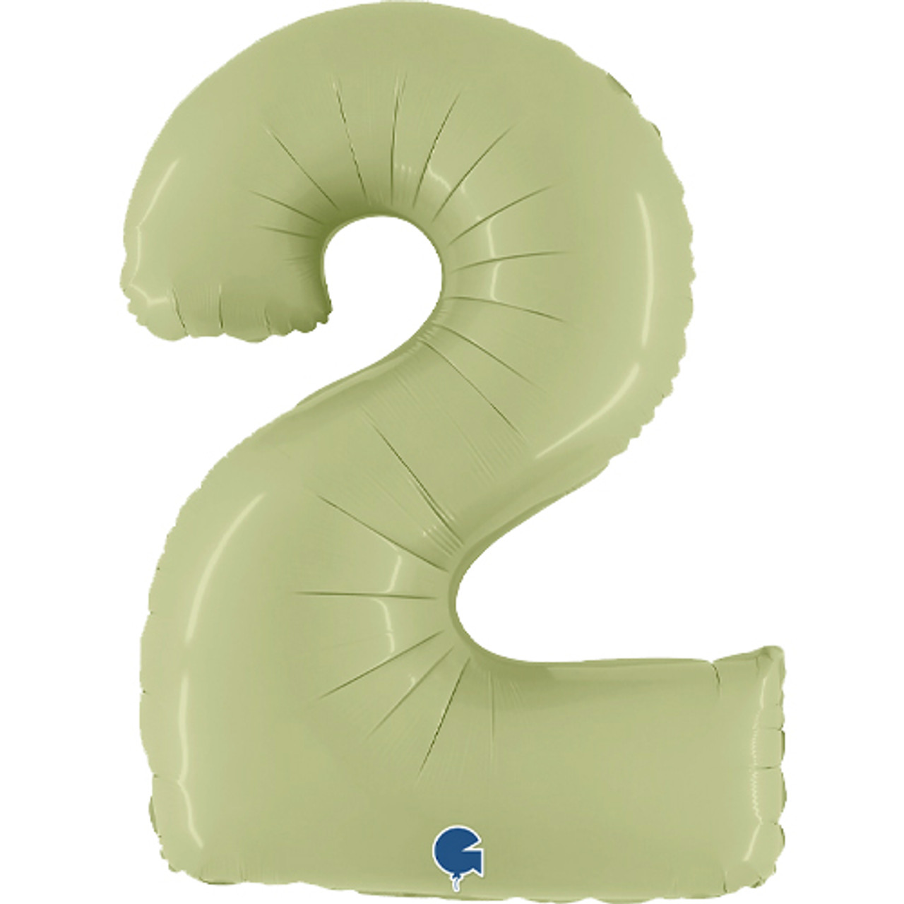 Jumbo 40 Inch Light Olive Green Foil Number Balloon 0 - 9