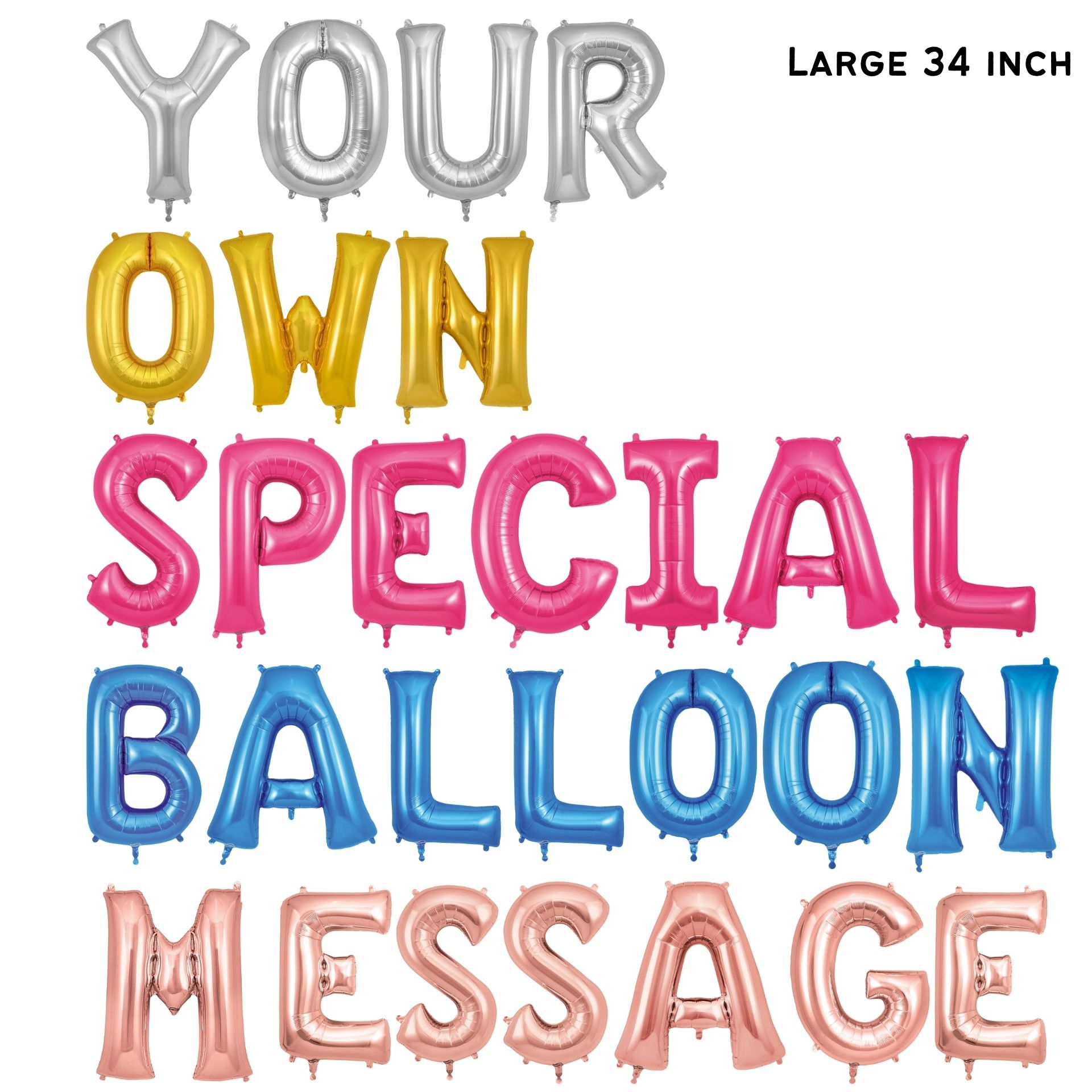 Custom Large Foil Balloon Letters (5 Colours Available)
