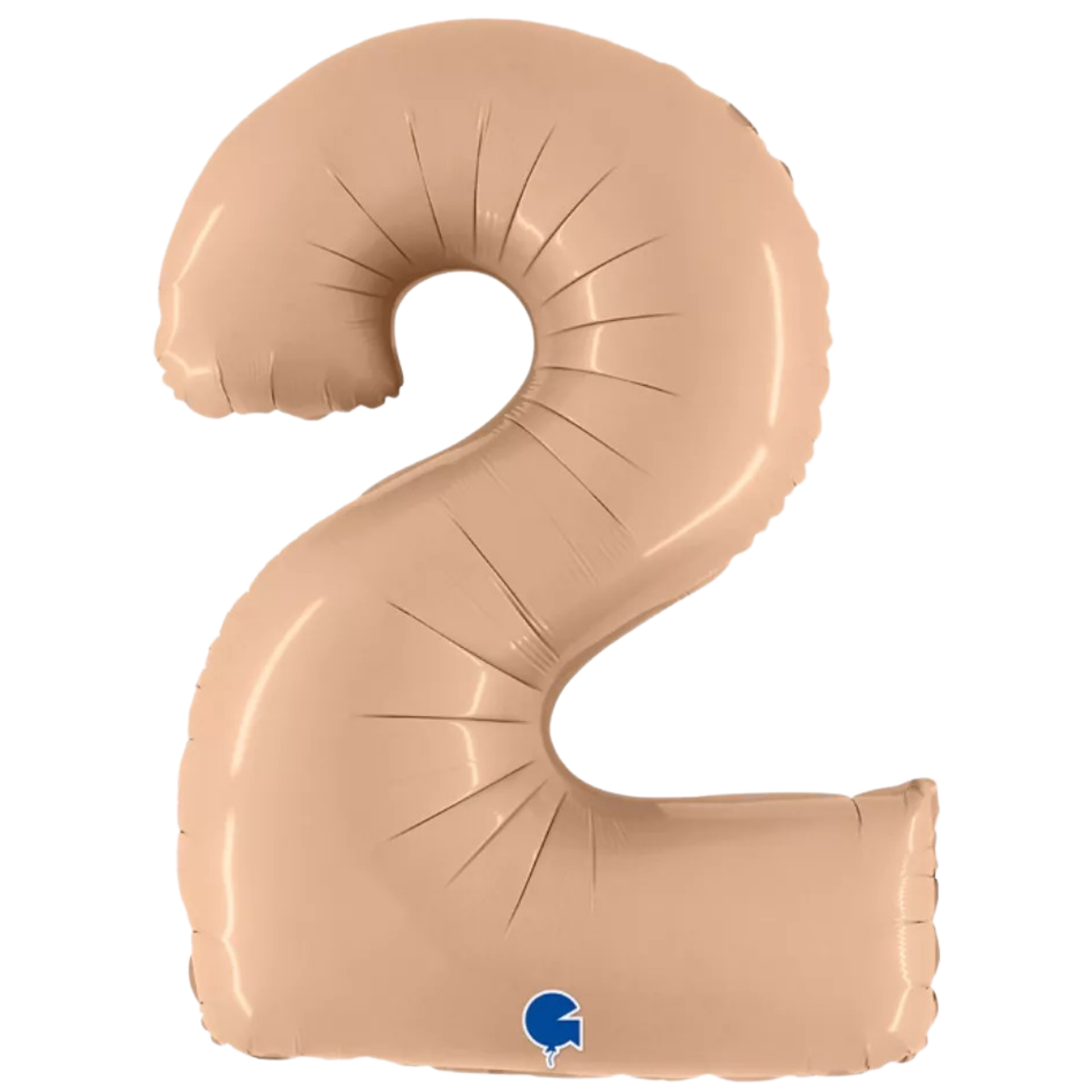 Jumbo 40 Inch Satin Nude Foil Number Balloon 0 - 9