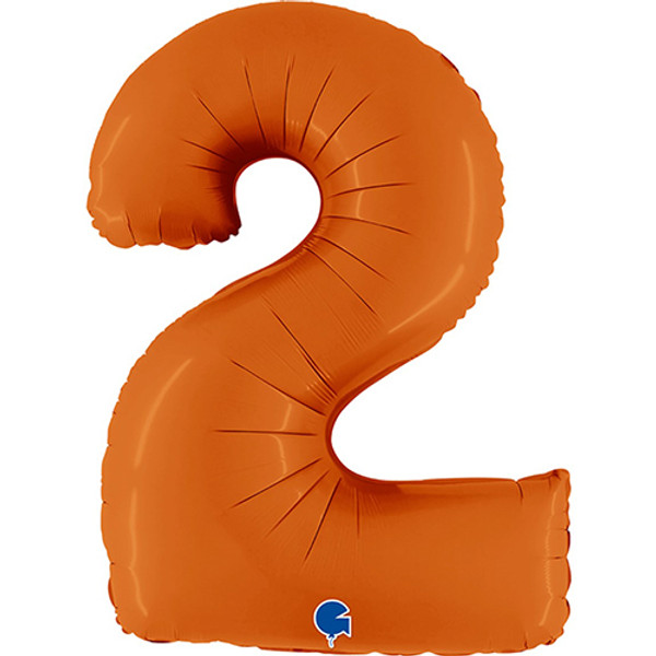 Jumbo 40 inch Matte Orange Balloon Numbers 0 - 9