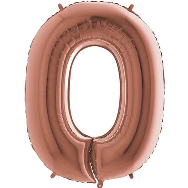 Jumbo 40 Inch Rose Gold Foil Number Balloon 0 - 9