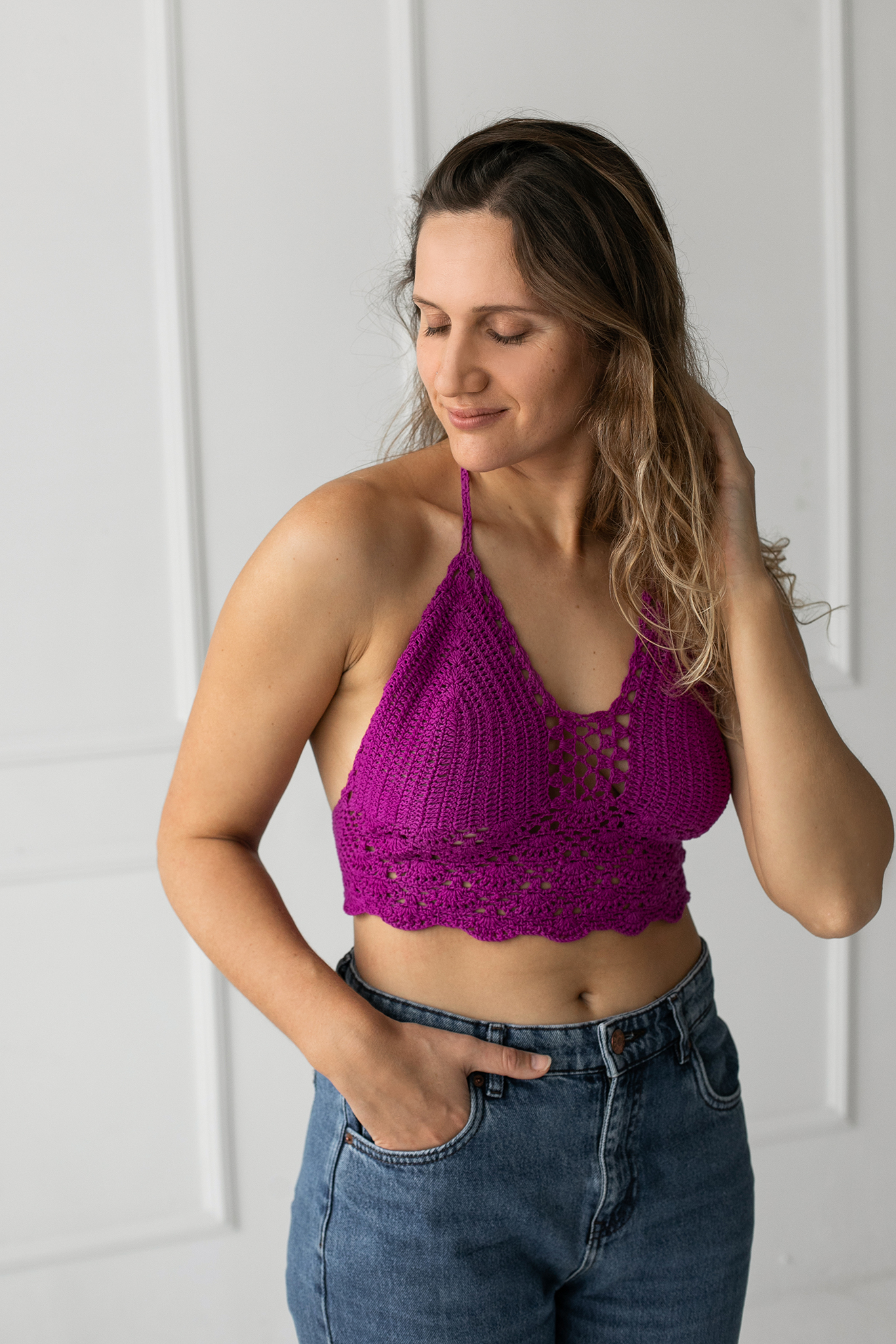 Purple bliss - rankų darbo