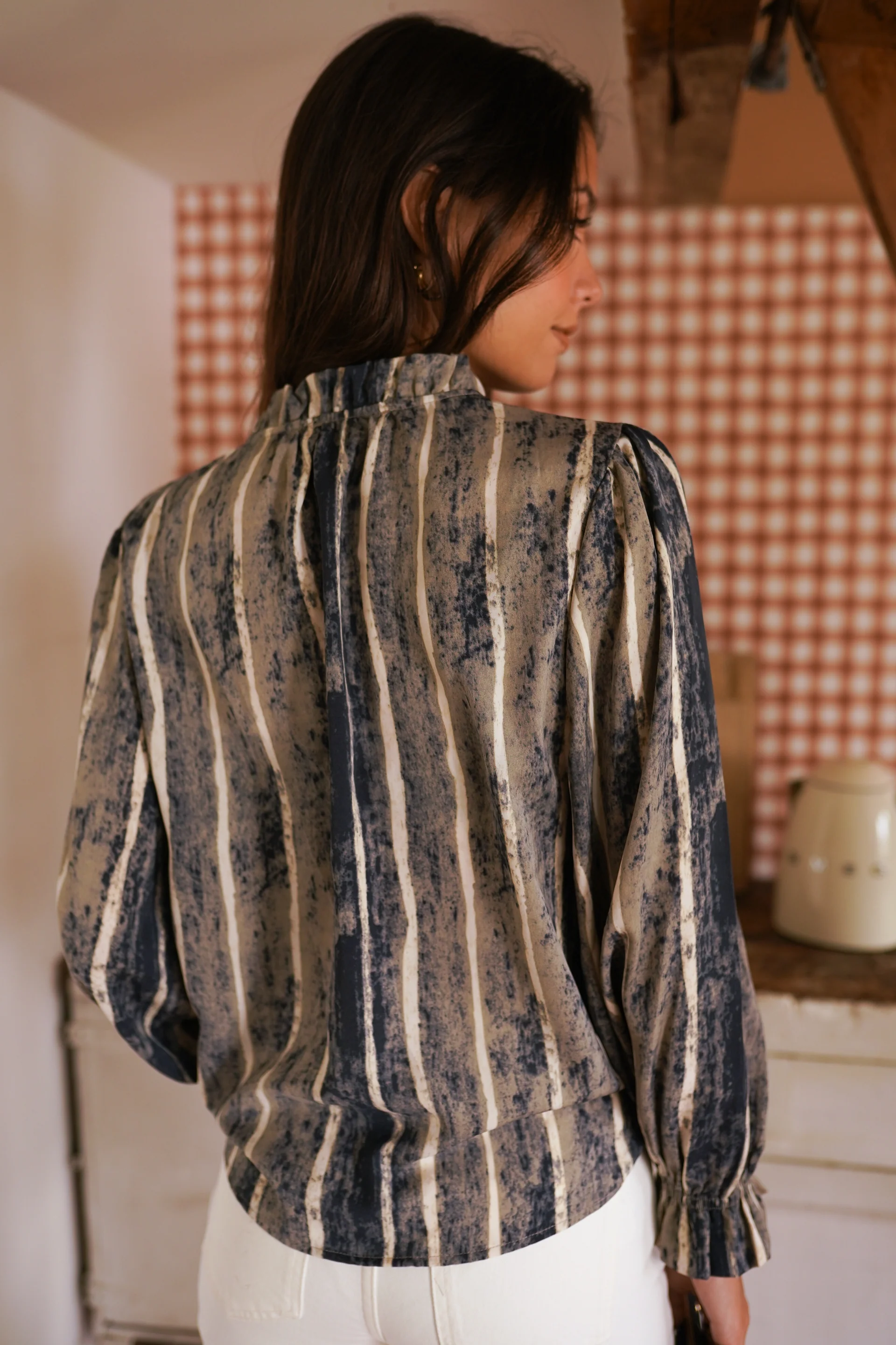 Chemisier à rayures vintage