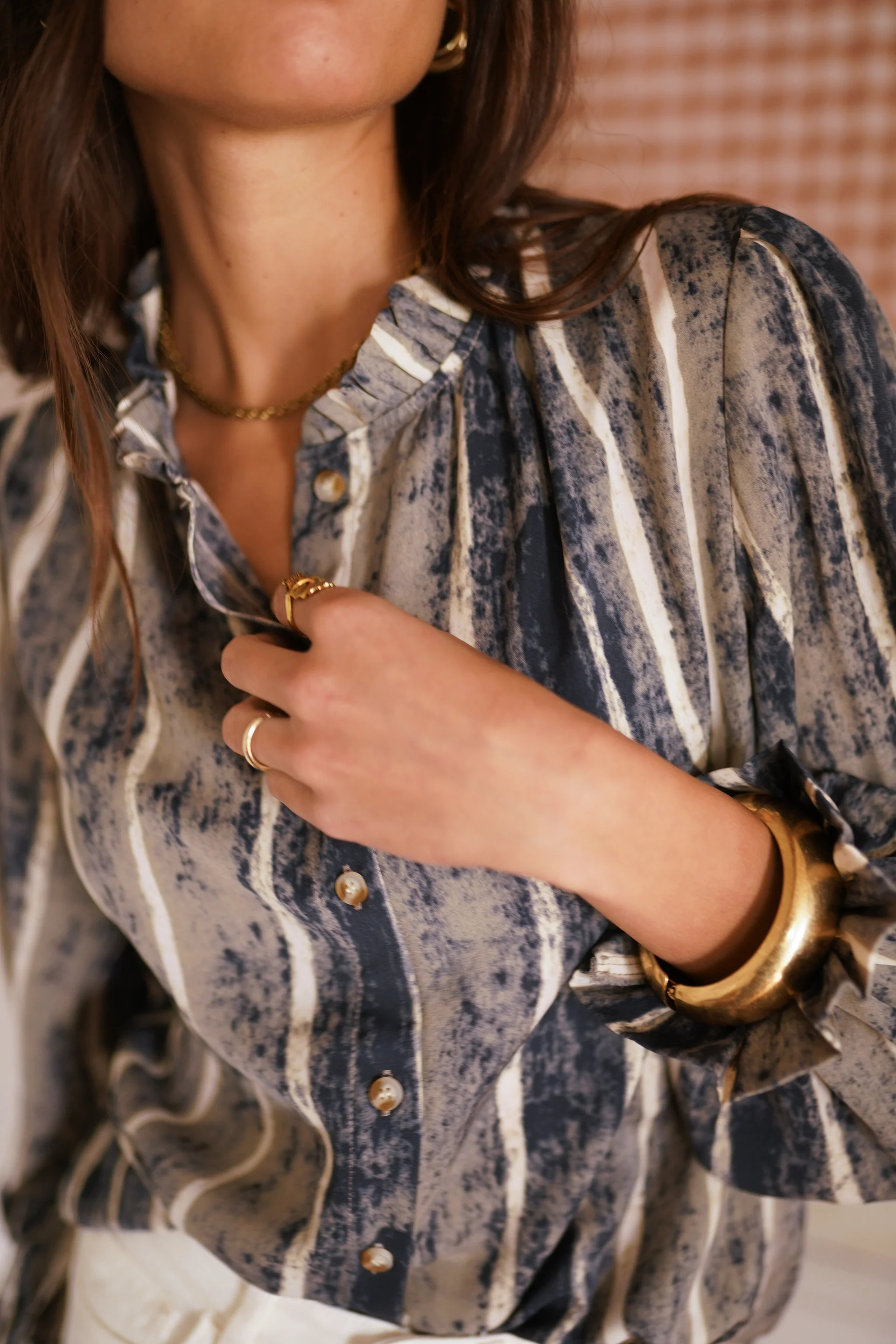 Chemisier à rayures vintage