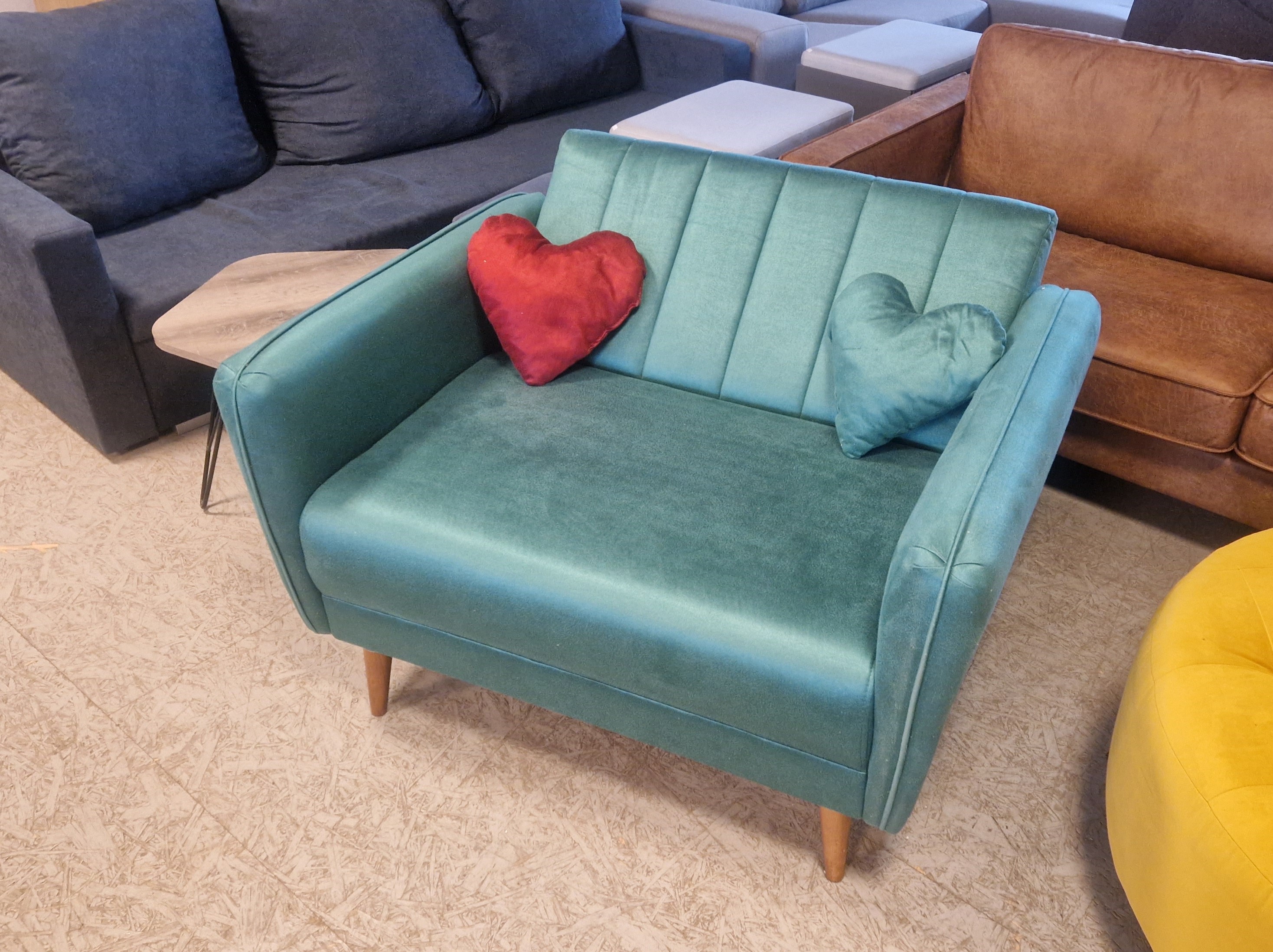 FOTELIS - LOVA ARTIE AQUA LOVESEAT