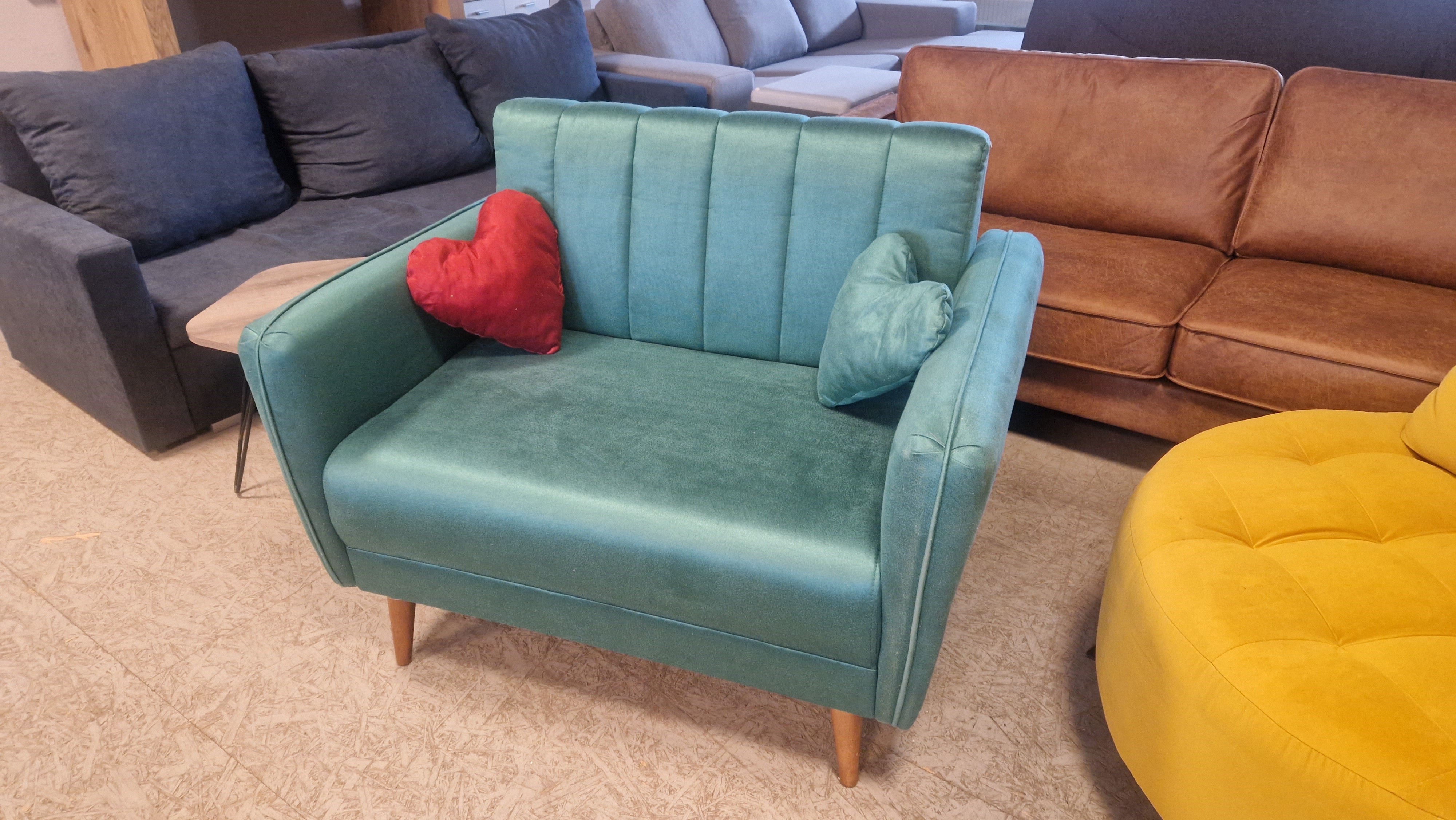 FOTELIS - LOVA ARTIE AQUA LOVESEAT