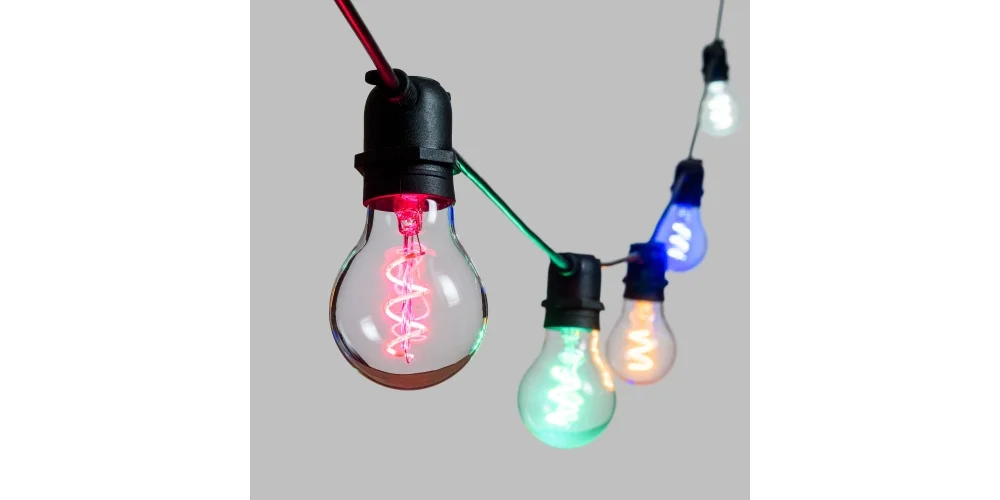SODOLT Spiral Vintage girlianda LED 5m+prailginama