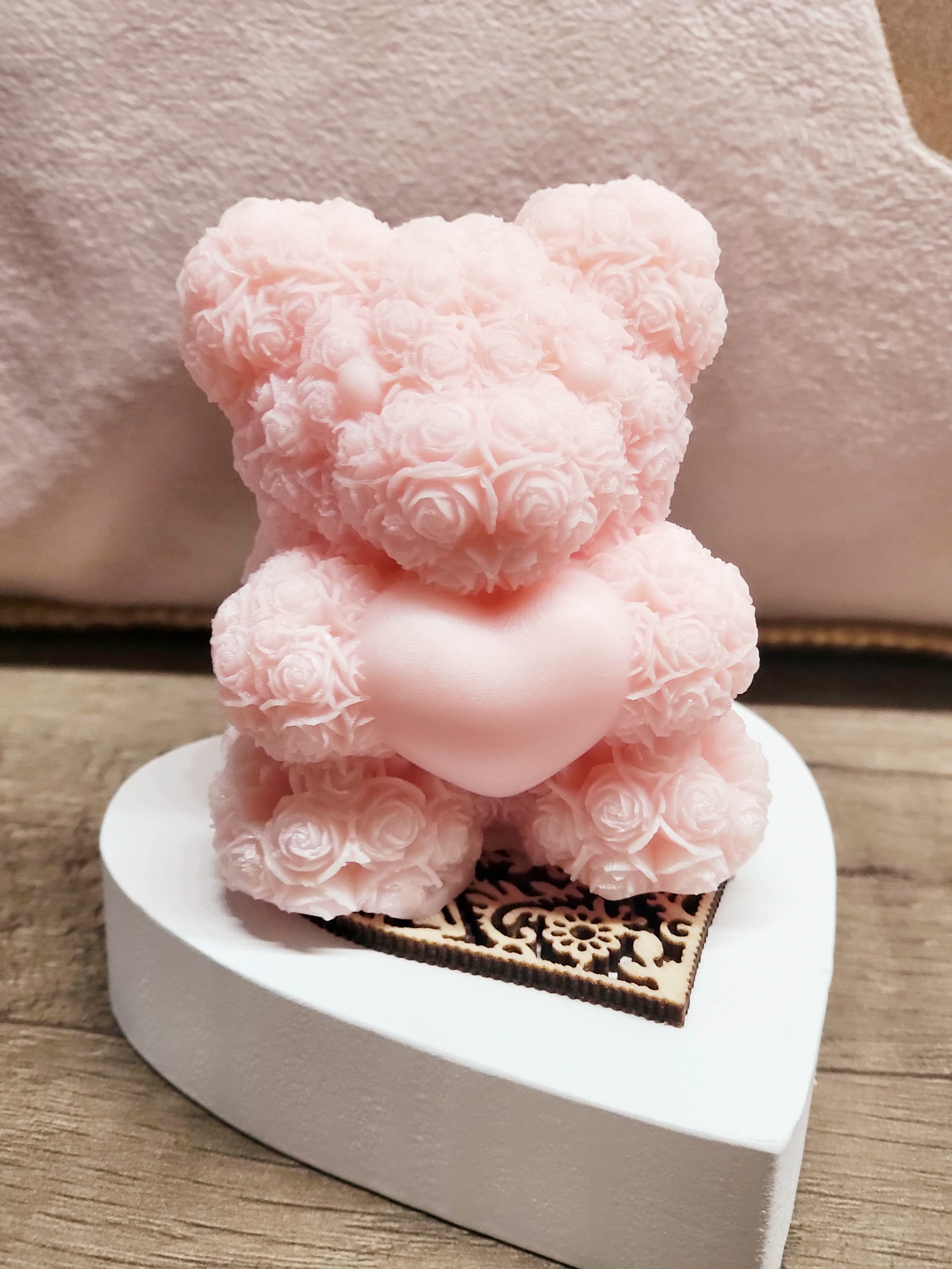 Raspberry and Amber Rose Bear