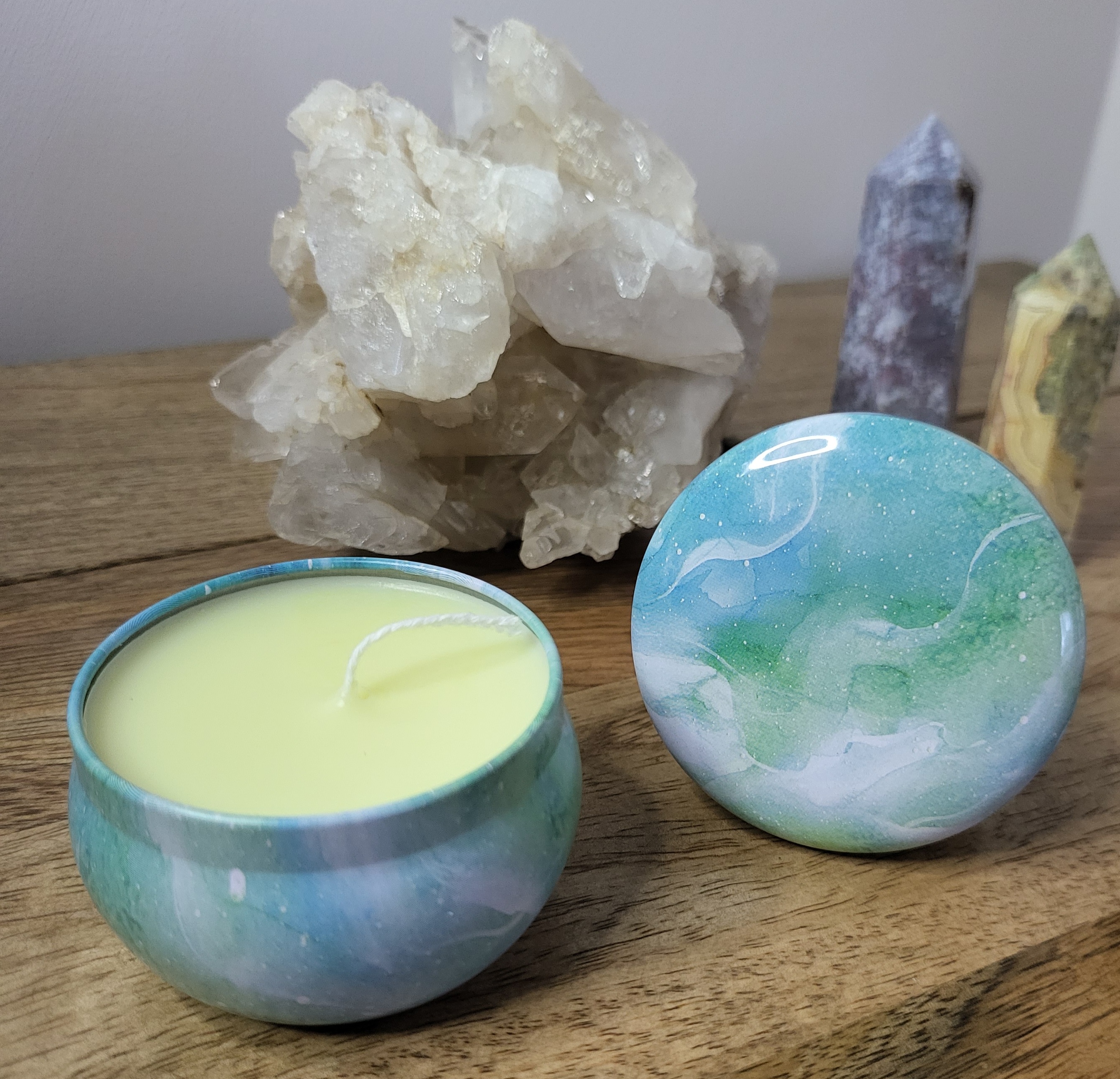 Lemon Meringue Candle Tin