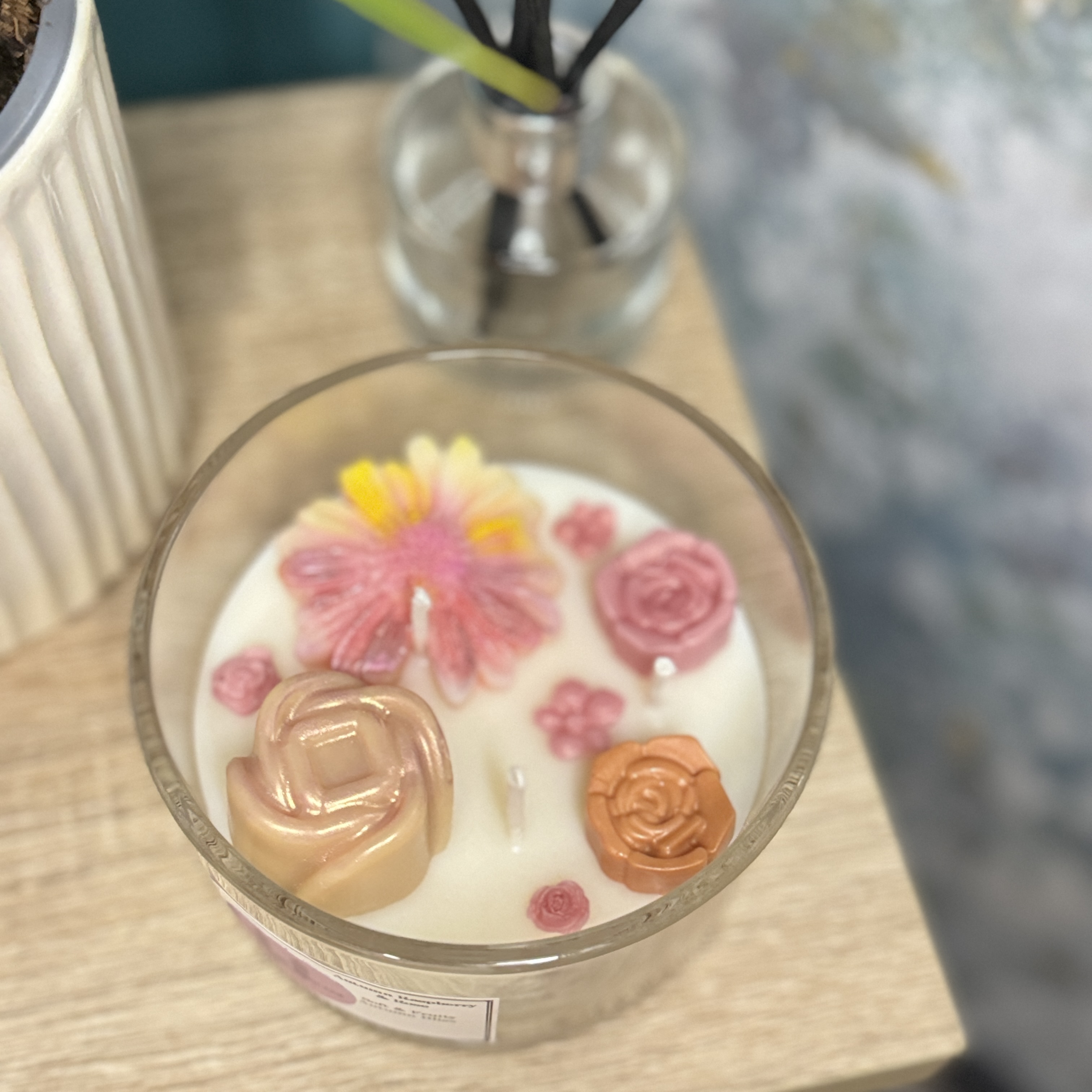 Autumn Raspberry and Amber Rose Candle