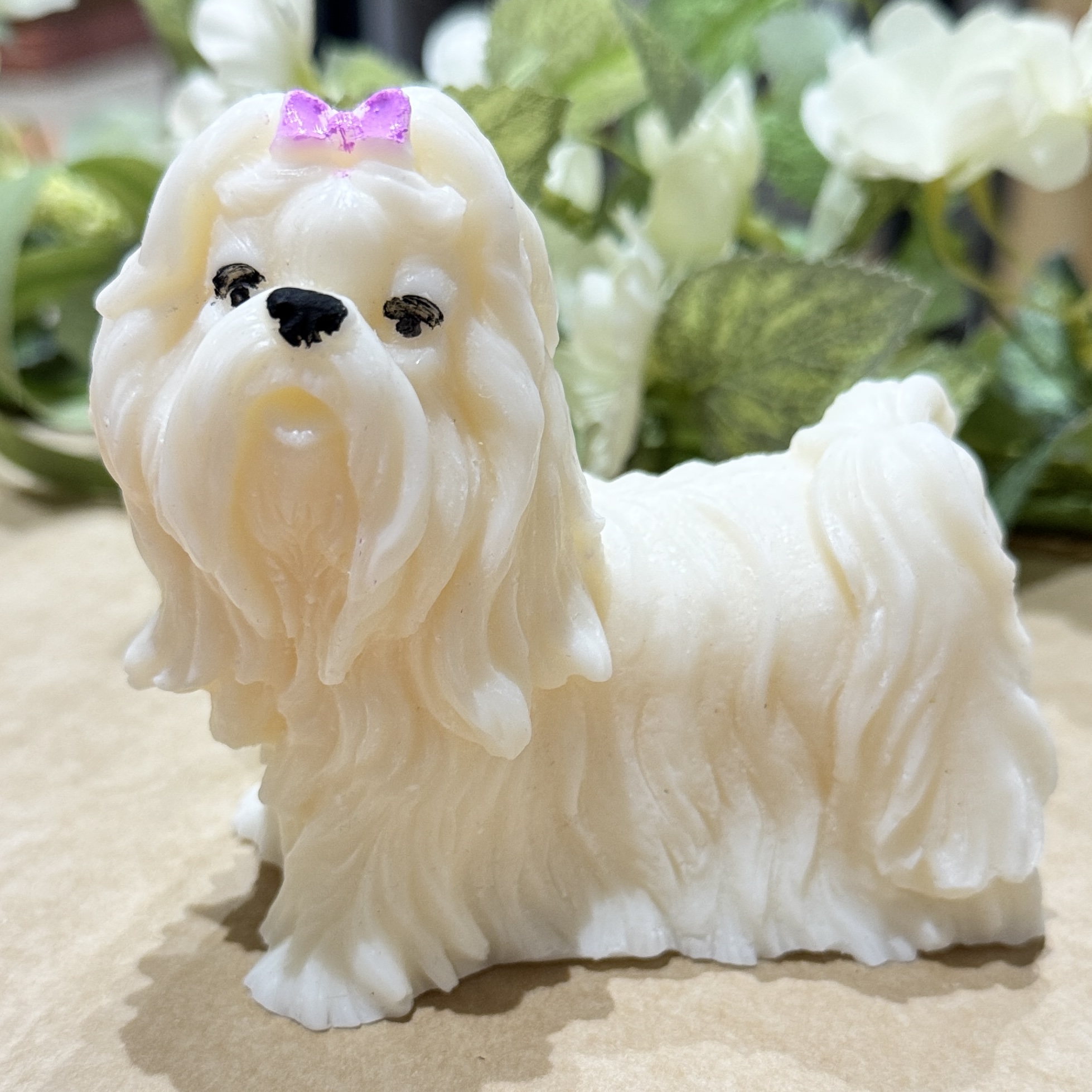 Long Haired Dog Candle