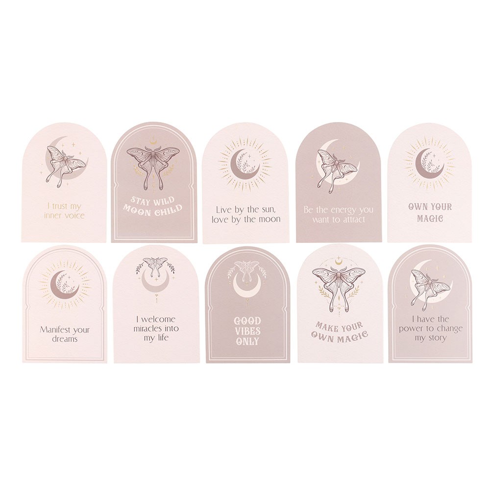 Luna Moth Affirmation Cards