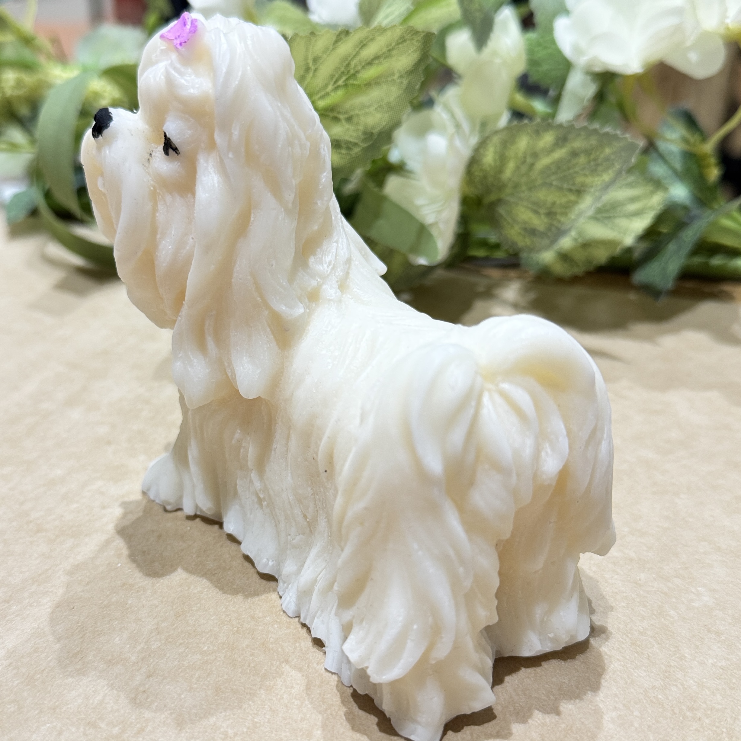 Long Haired Dog Candle