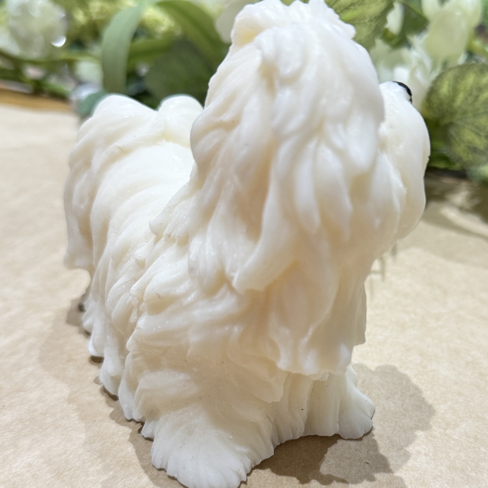 Long Haired Dog Candle