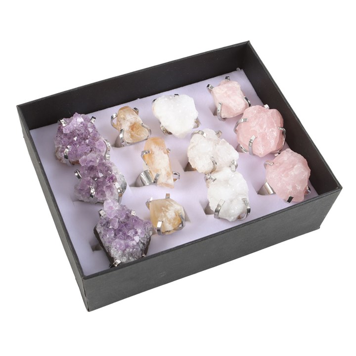 Large Natural Crystal Rings - Beauty with Meaning 