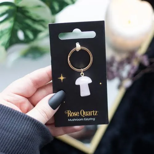 Mushroom Gemstone Keyring