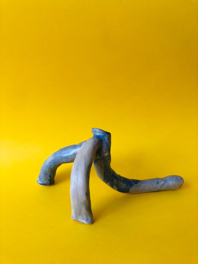 winter blues candle holder