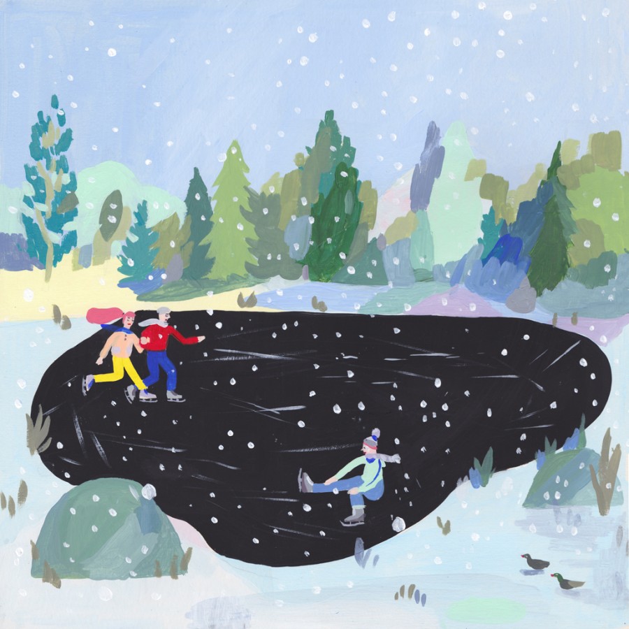 Icy lake