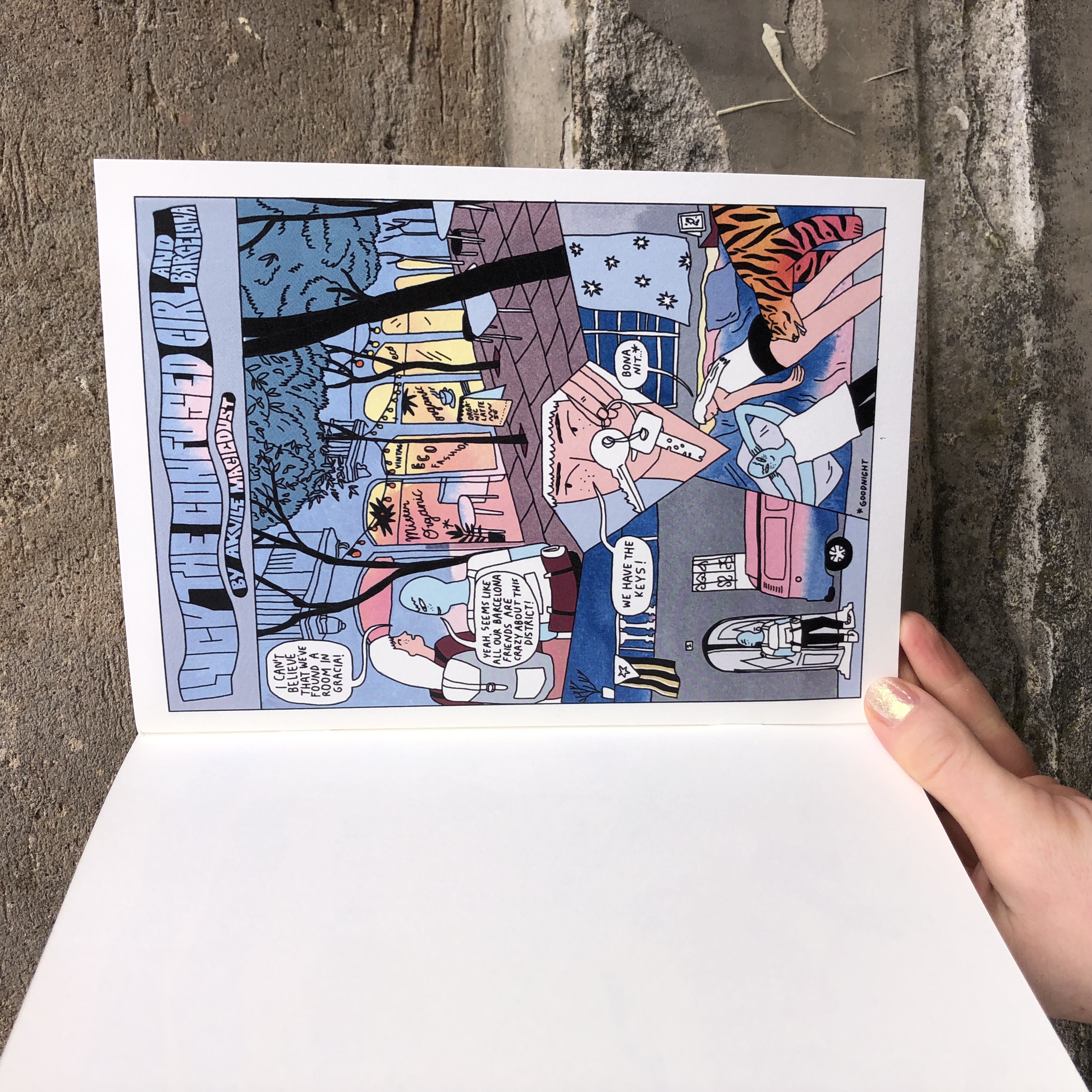 Lucy the confused girl and Barcelona zine