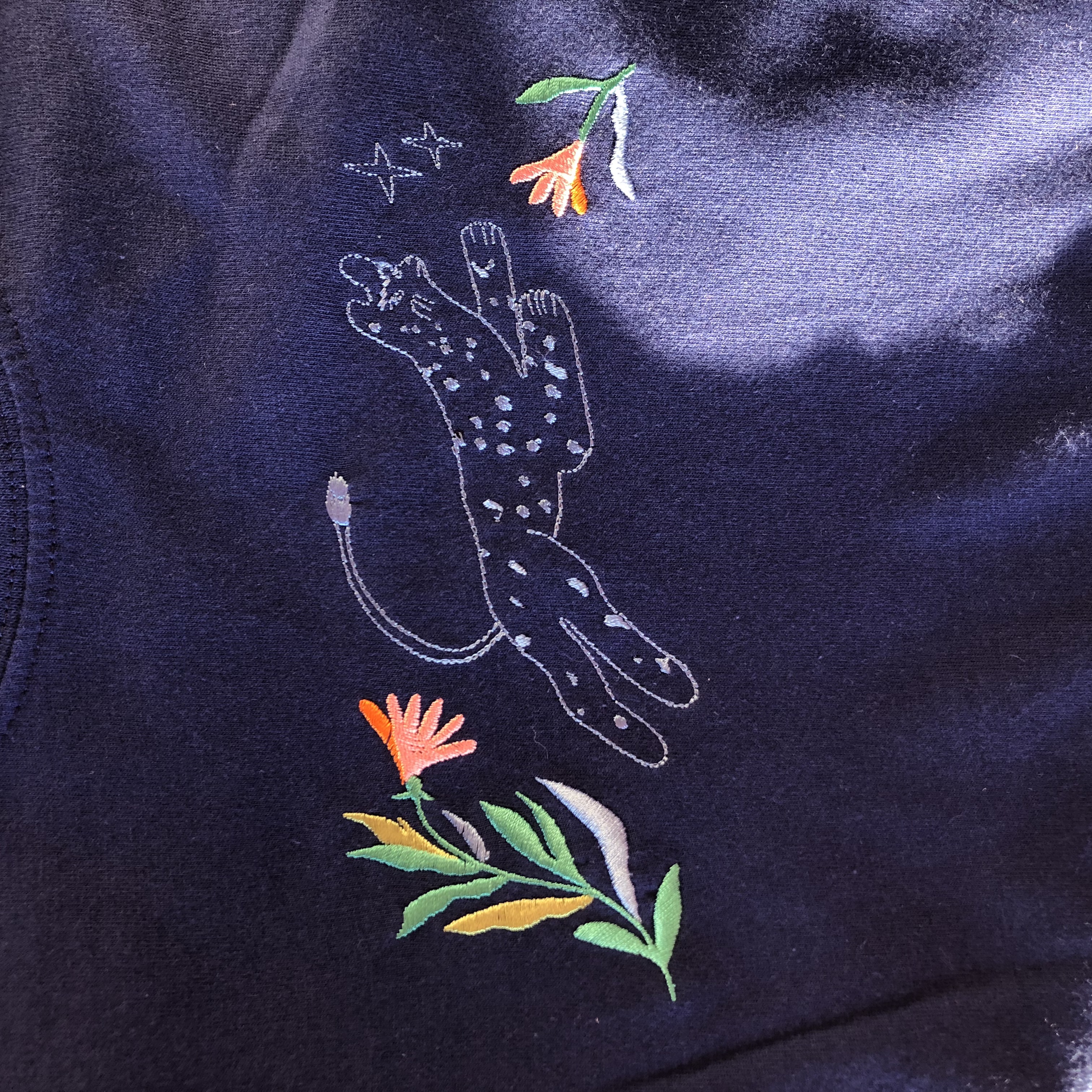 WIld cat t-shirt ultramarine blue 
