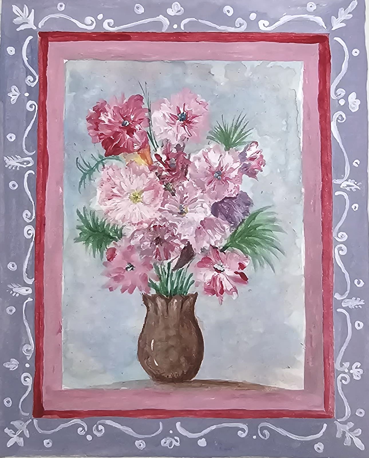 Flower Pot - Miniature Painting