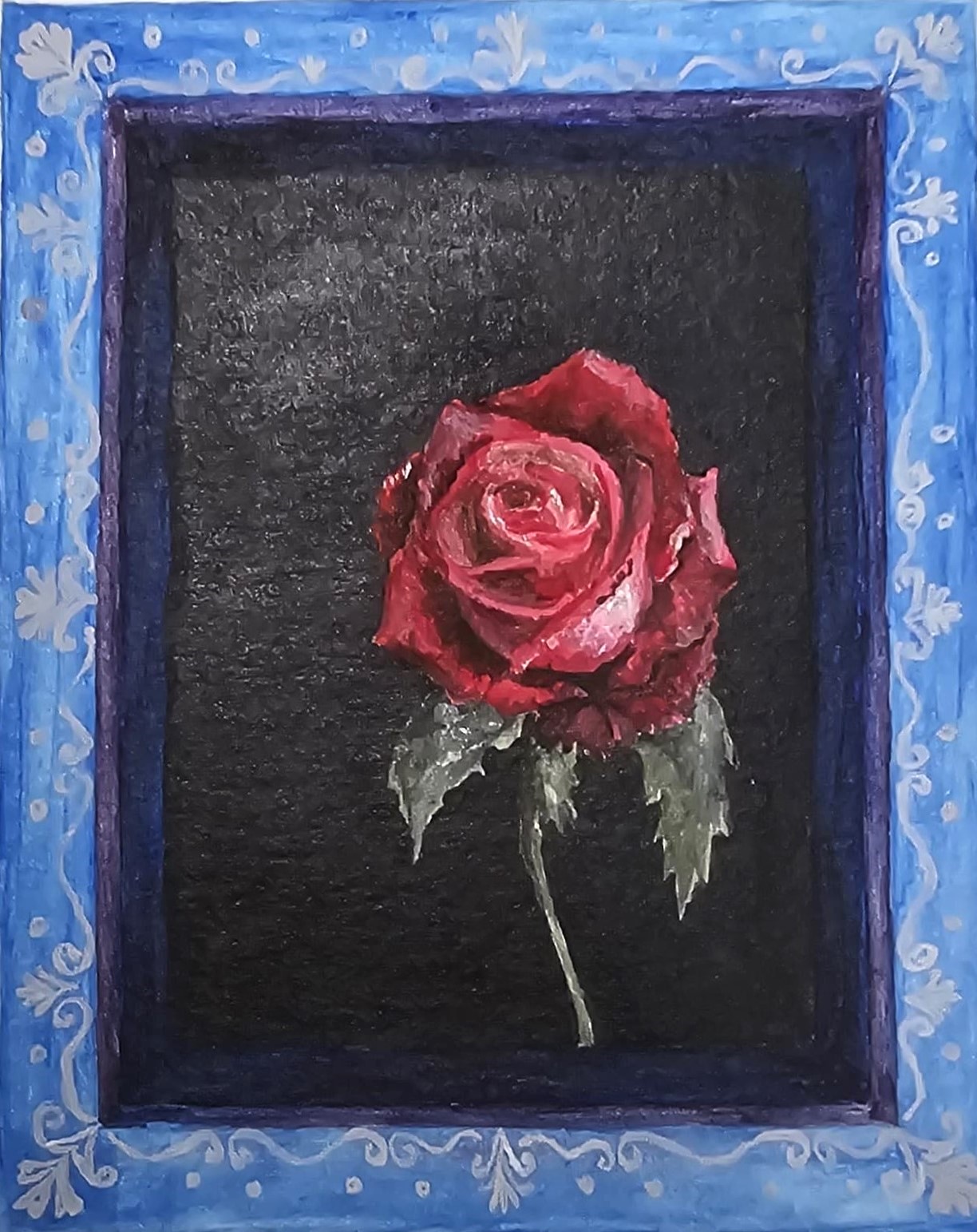 One in a Million Rose - Miniature Painting