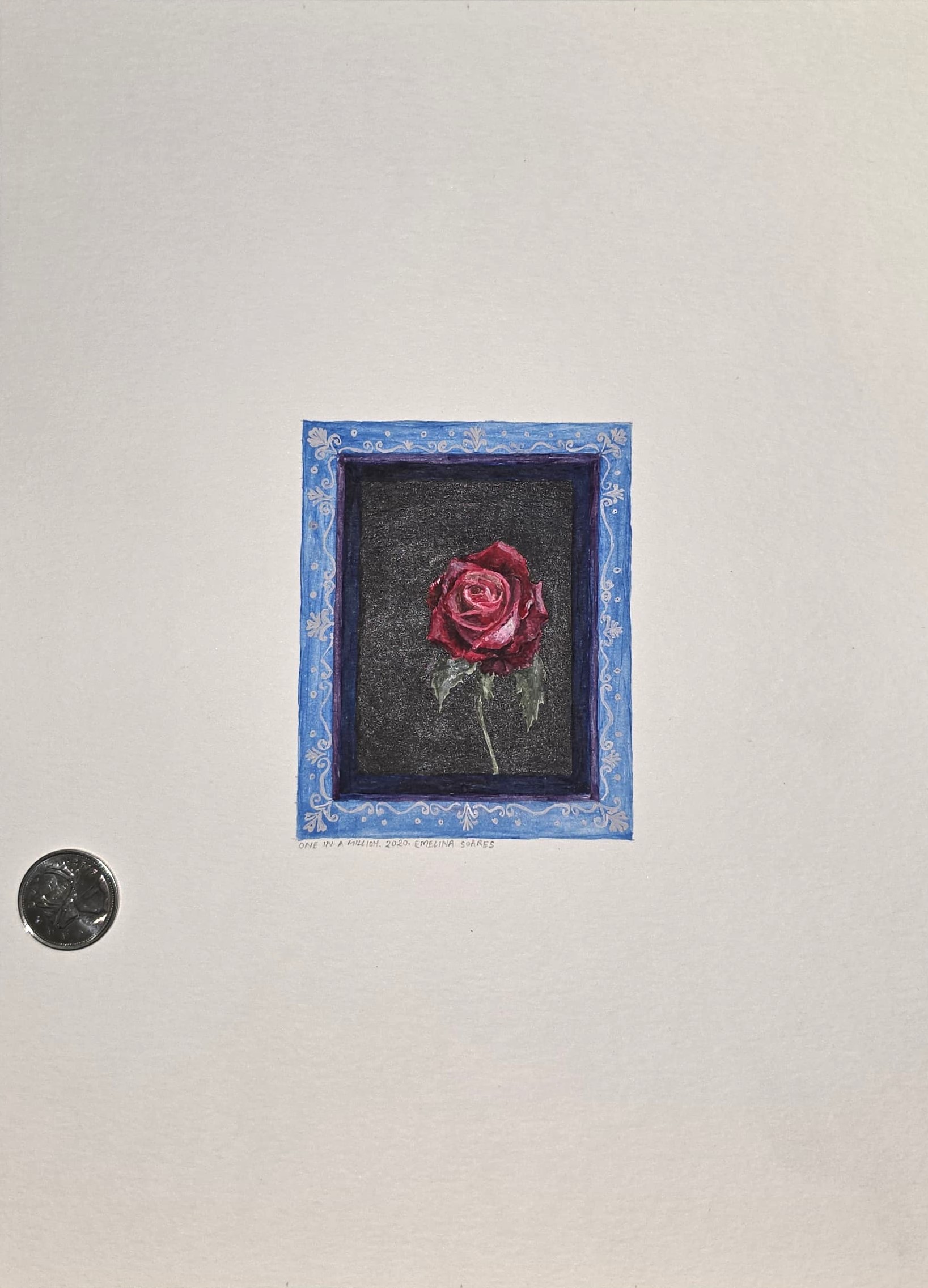 One in a Million Rose - Miniature Painting