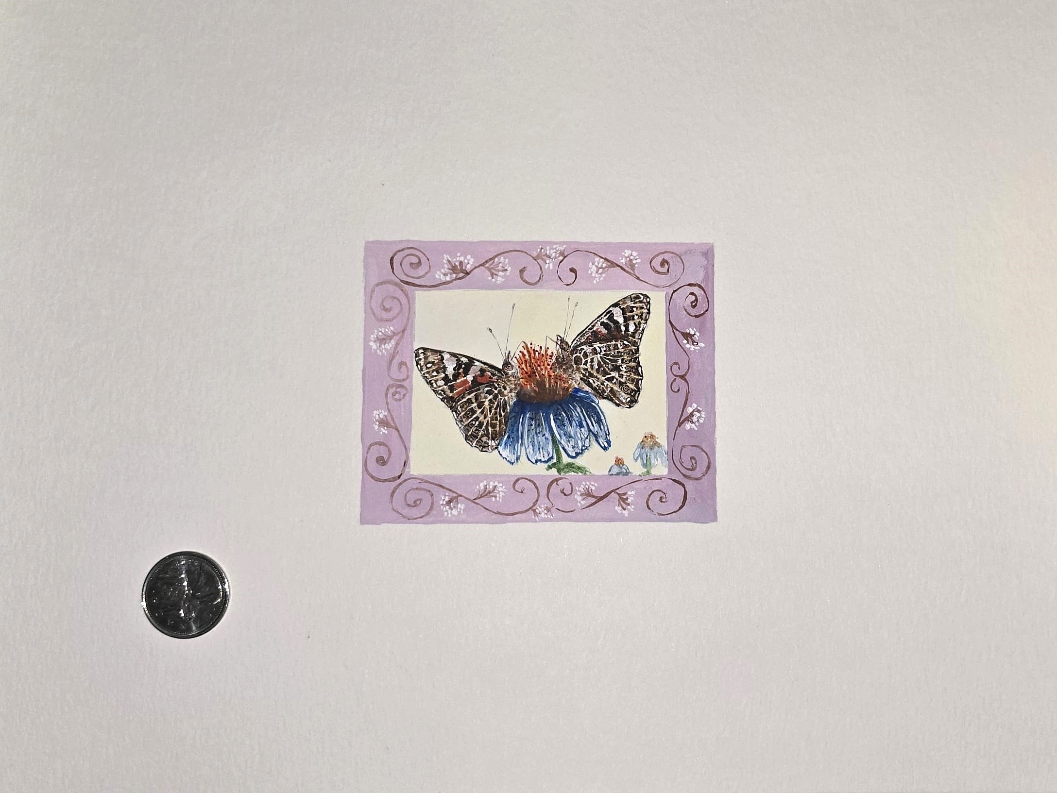 Pair of Red Admiral - Miniature Painting