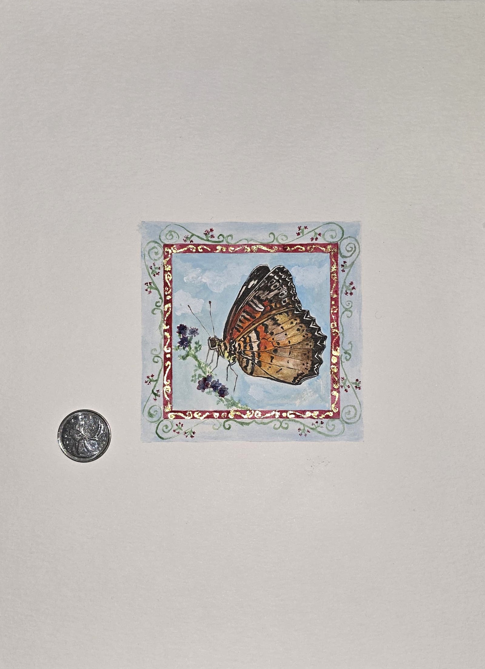 Red Lacewing - Miniature Painting