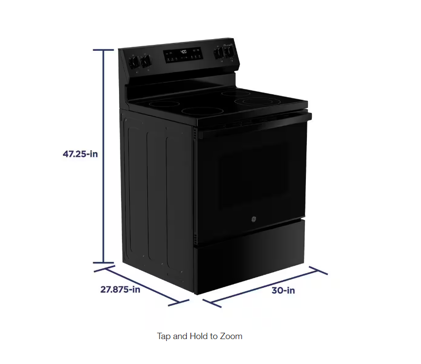 Black 4 Burner Oven