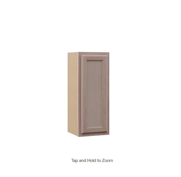 12”W x 12”D x 30”H  1 door Upper Cabinet