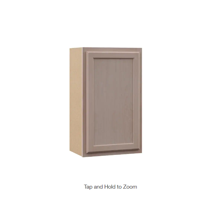 18”W x 12”D x 30”H  1 door Upper Cabinet