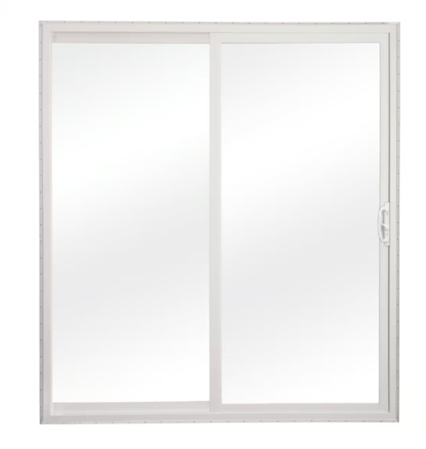 72 in x 80 in White Sliding Glass Door