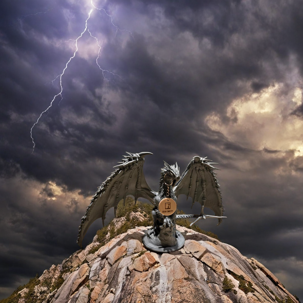Statue de dragon 36 cm d'envergure