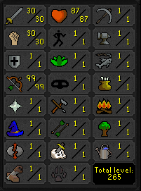 30 Attack & 30 Strength OSRS 99 Range Pure