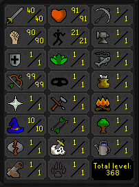 OSRS 40 ATT 90 STR 99 RNG PURE ez1943