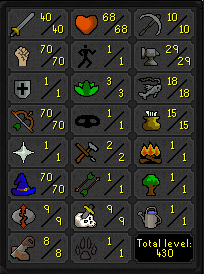 OSRS 40 ATK 70 STR 70 RNG 70 MAGIC PURE [JAGEX LAUNCHER]