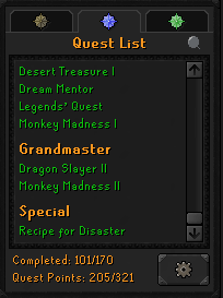 MM2, DS2, RFD (Barrows gloves) + Full void & 3 helmets 75 Attack/Defence w/ 99 Strength/Range/Magic + Infernal Cape (205 QP) ez3149