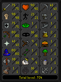 75 Attack 98 Strength OSRS Strong Staker/Main w/ 75 Defence & 80 Range / Magic [JAGEX LAUNCHER]