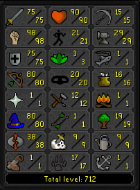 75 Attack 98 Strength OSRS Strong Staker/Main w/ 75 Defence & 80 Range / Magic ez3356 [JAGEX LAUNCHER]