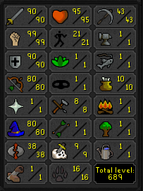 90 Attack 99 Strength OSRS Strong Staker/Main w/ 90 Defence & 80 Range / Magic [JAGEX LAUNCHER]