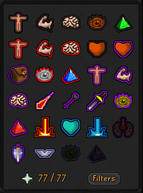 MM2, DS2, RFD (Barrows gloves) + Full void & 3 helmets 75 Attack/Defence w/ 99 Strength 96 Range 94 Magic + Infernal Cape & Dizana's quiver + Smol heredit Pet (207 QP) ez3341