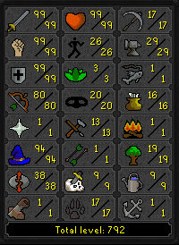 MAX MAIN Staker 99 Attack & Strength / Defence w/ 80 Range & 94 Magic ez3417 [JAGEX LAUNCHER]